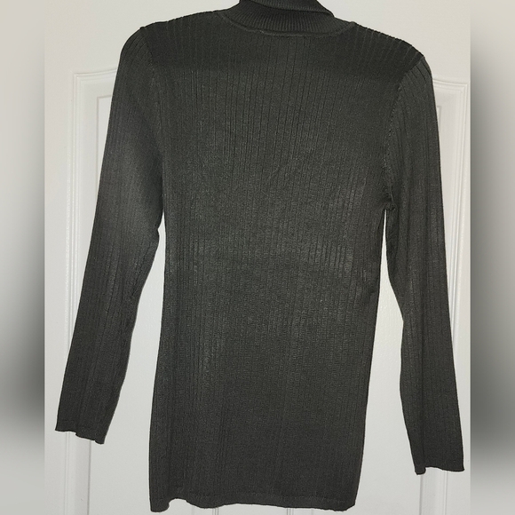 Ashley Stewart Olive Green Turtleneck Sweater - Picture 4 of 4